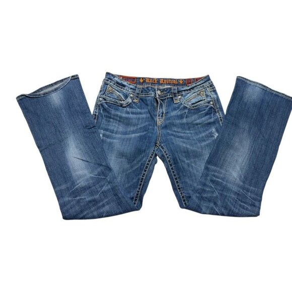 Rock Revival Denim - Rock Revival Cole Bootcut Jeans Blue Waist 29